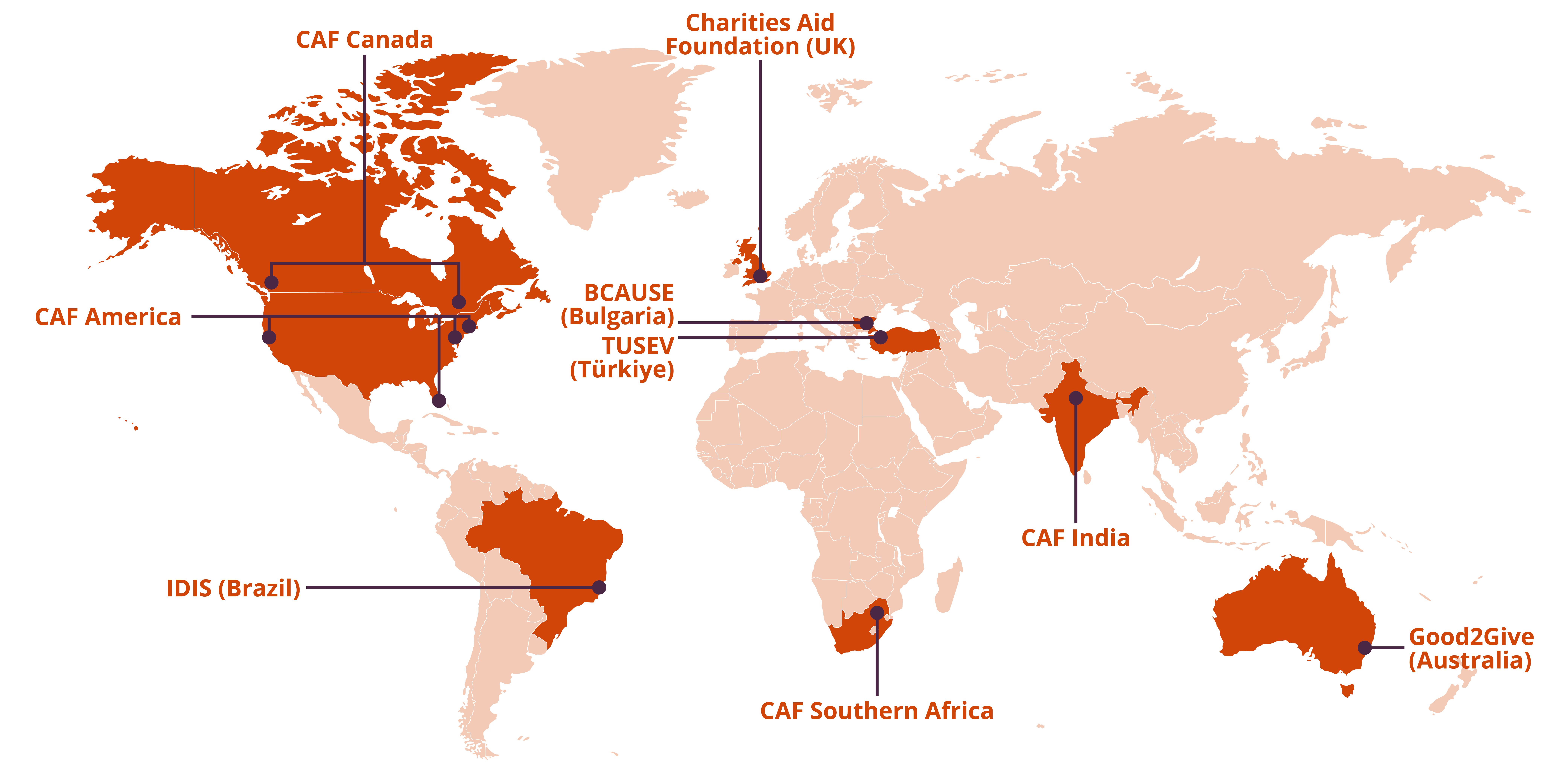 CAF International Map