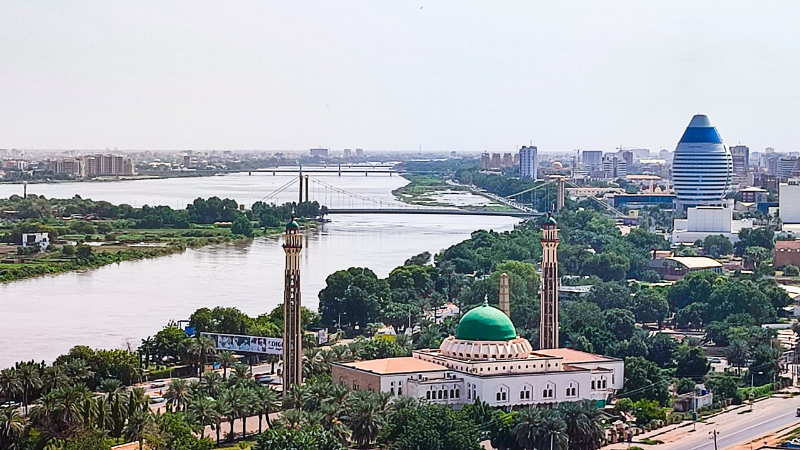 View of the blue nile and some famous places at Khartoum city - Sudan